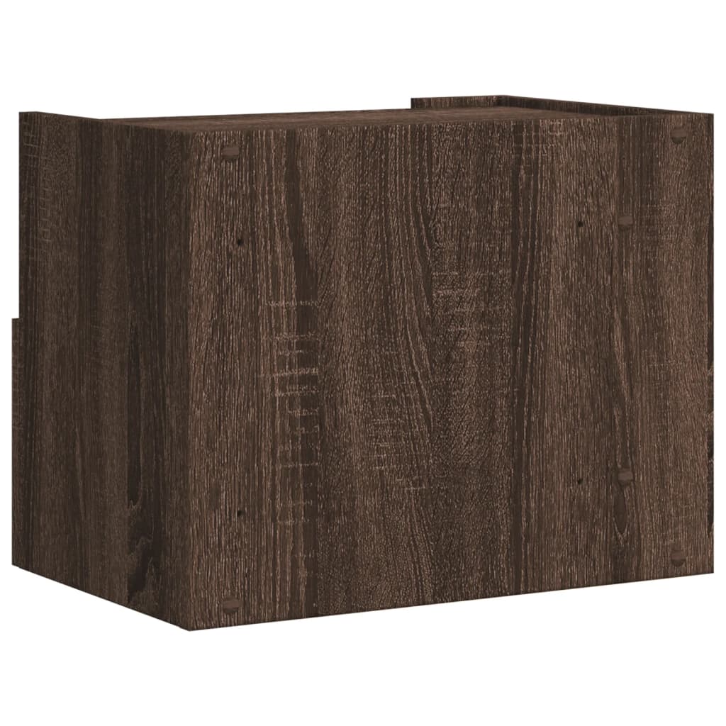 Wall-mounted Bedside Cabinet Brown Oak 45x30x35 cm