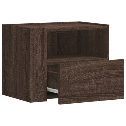 Wall-mounted Bedside Cabinet Brown Oak 45x30x35 cm