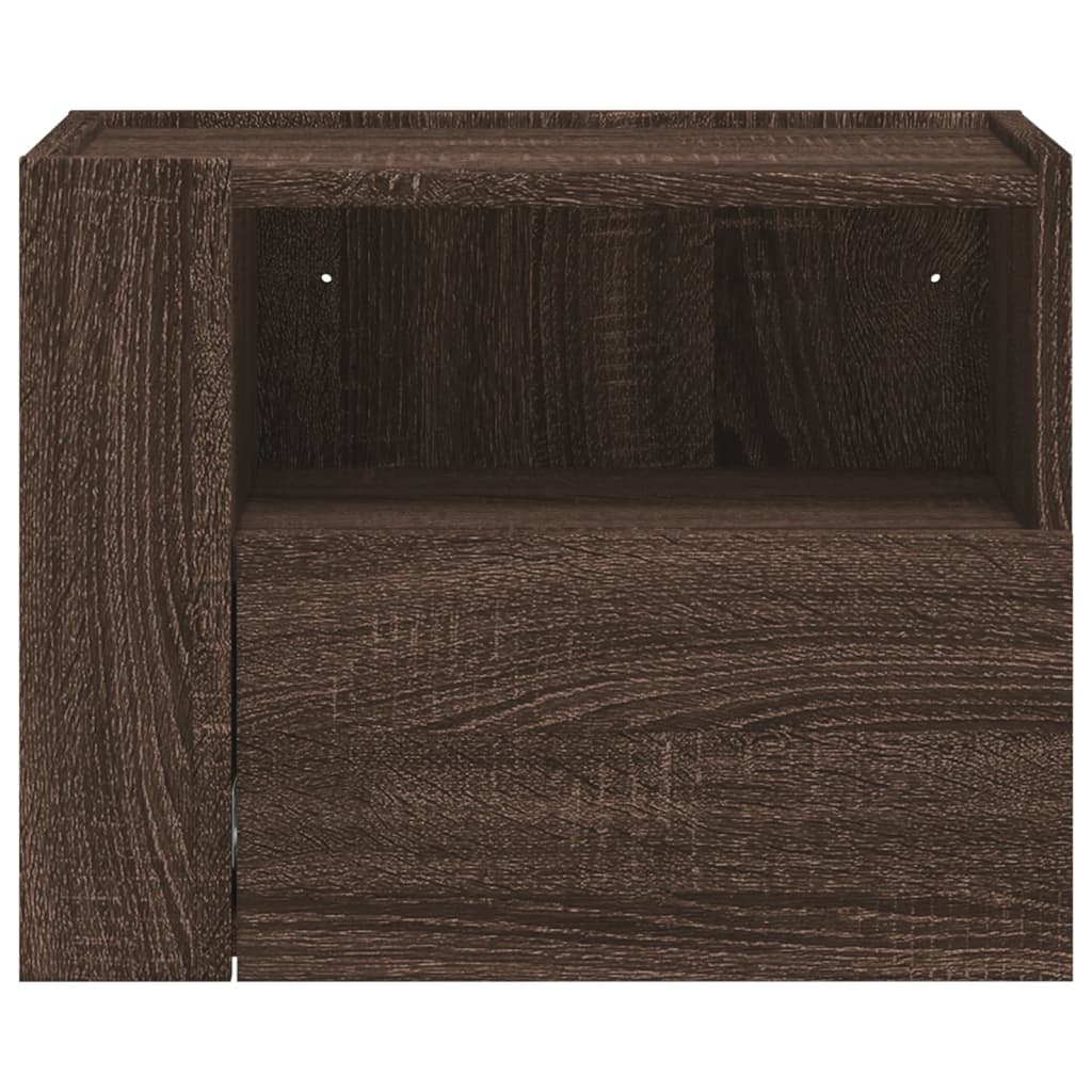 Wall-mounted Bedside Cabinets 2 pcs Brown Oak 45x30x35 cm