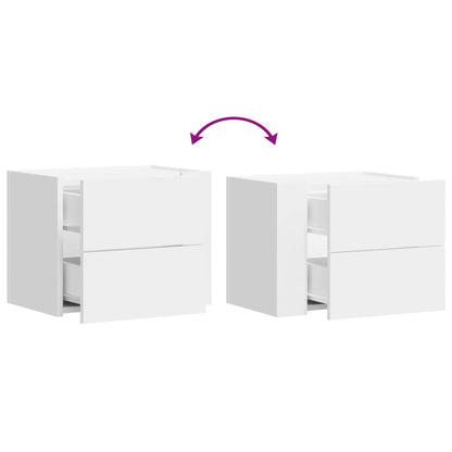 Wall-mounted Bedside Cabinets 2 pcs White 45x30x35 cm