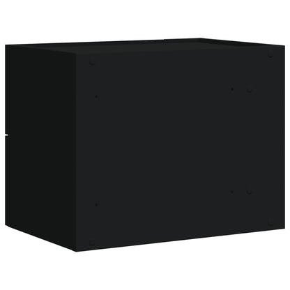 Wall-mounted Bedside Cabinet Black 45x30x35 cm