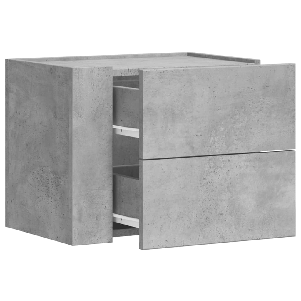 Wall-mounted Bedside Cabinet Concrete Grey 45x30x35 cm