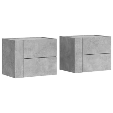 Wall-mounted Bedside Cabinets 2 pcs Concrete Grey 45x30x35 cm