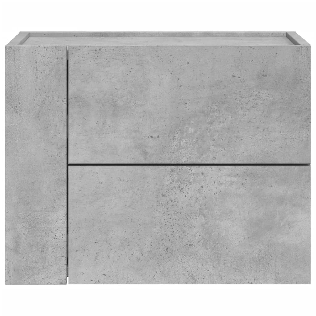 Wall-mounted Bedside Cabinets 2 pcs Concrete Grey 45x30x35 cm