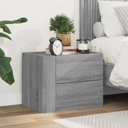 Wall-mounted Bedside Cabinet Grey Sonoma 45x30x35 cm