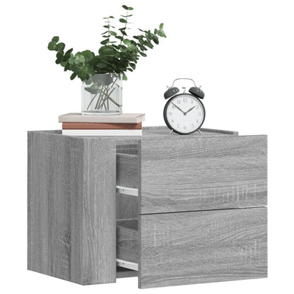 Wall-mounted Bedside Cabinets 2 pcs Grey Sonoma 45x30x35 cm