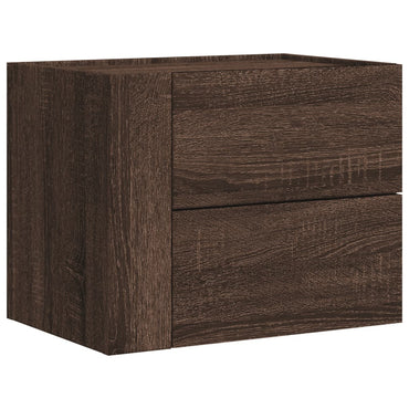 Wall-mounted Bedside Cabinet Brown Oak 45x30x35 cm