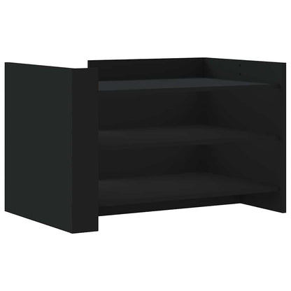 Coffee Table Black 80x50x50 cm Engineered Wood