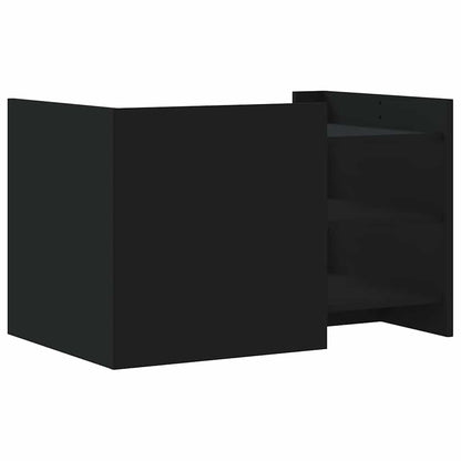 Coffee Table Black 80x50x50 cm Engineered Wood