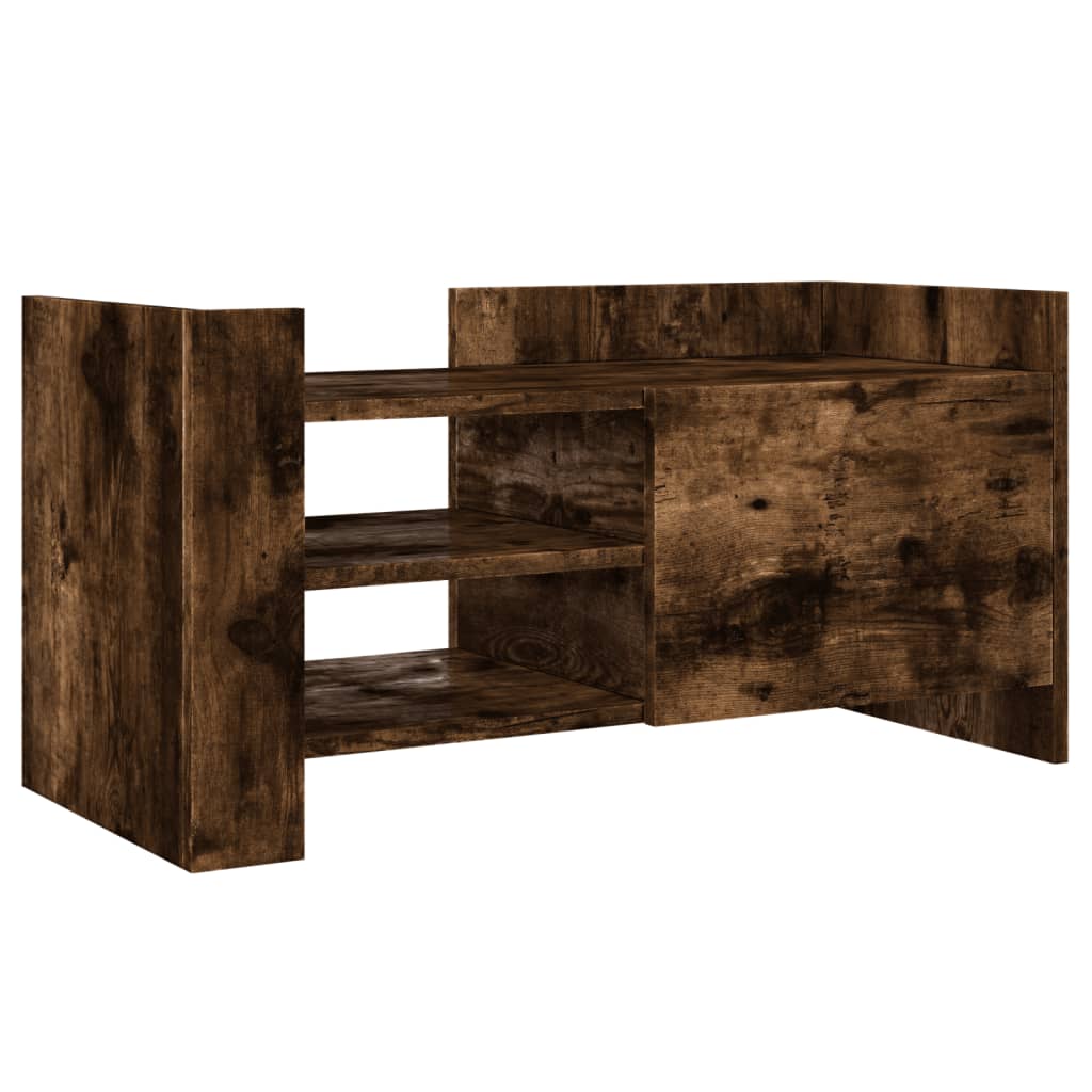 TV Cabinet Smoked Oak 80x35x40 cm Engineered Wood