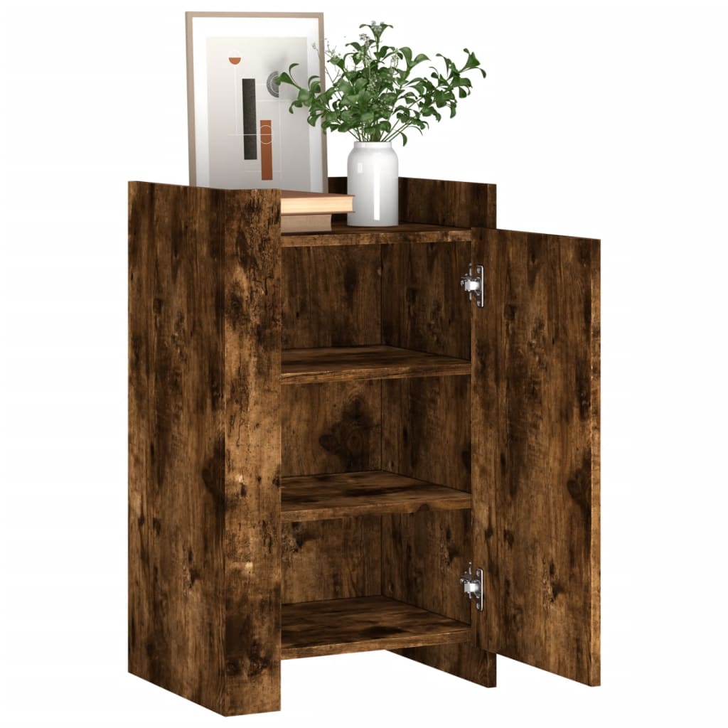 Sideboard Smoked Oak 45x35x75 cm Engineered Wood