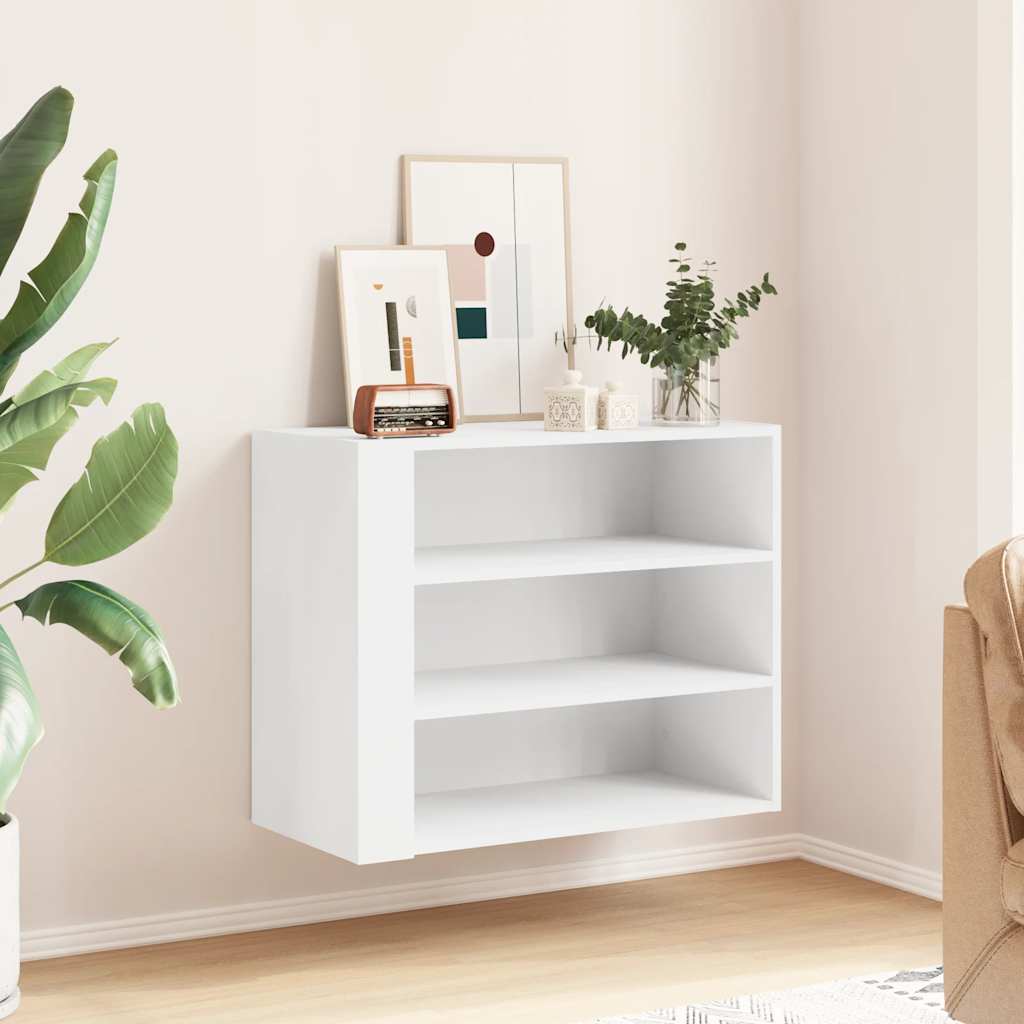 Wall Cabinet White 75x35x60 cm Engineered Wood