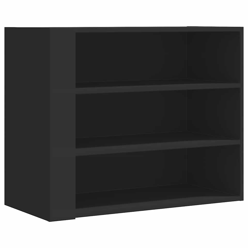 Wall Cabinet Black 75x35x60 cm Engineered Wood