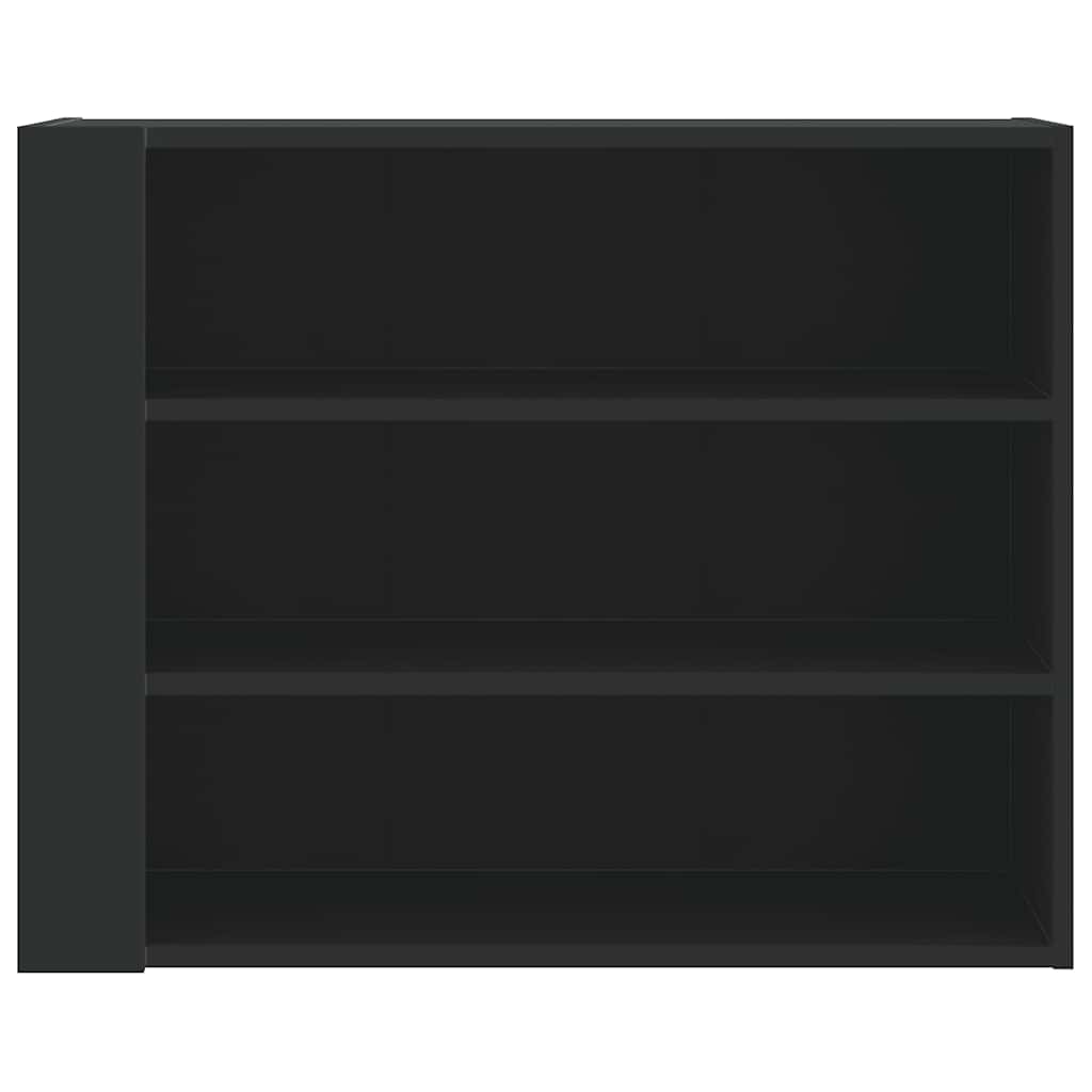 Wall Cabinet Black 75x35x60 cm Engineered Wood