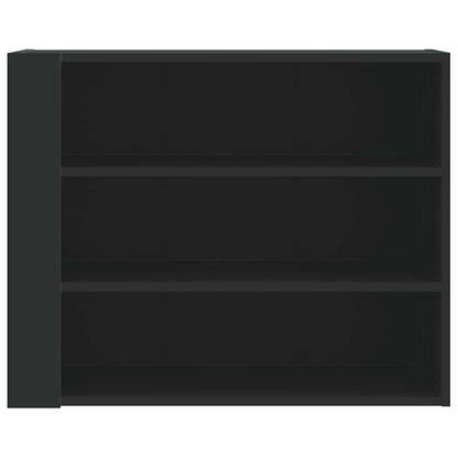 Wall Cabinet Black 75x35x60 cm Engineered Wood