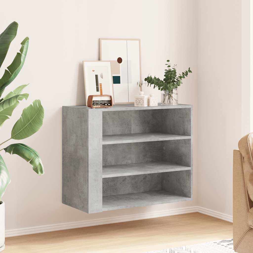 Wall Cabinet Concrete Grey 75x35x60 cm Engineered Wood