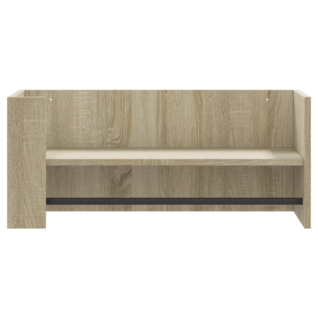 Wall Shelf Sonoma Oak 70.5x35x30.5 cm Engineered Wood