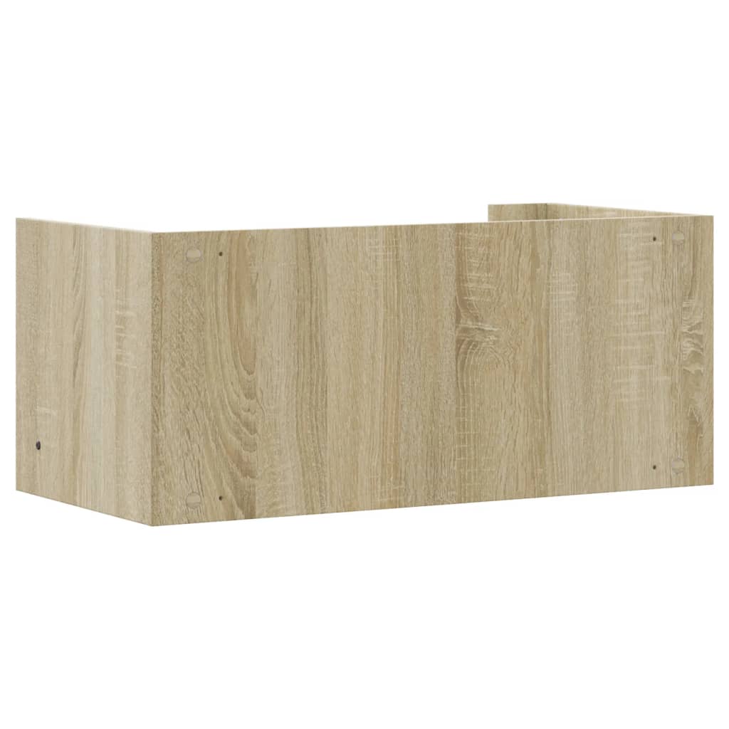 Wall Shelf Sonoma Oak 70.5x35x30.5 cm Engineered Wood