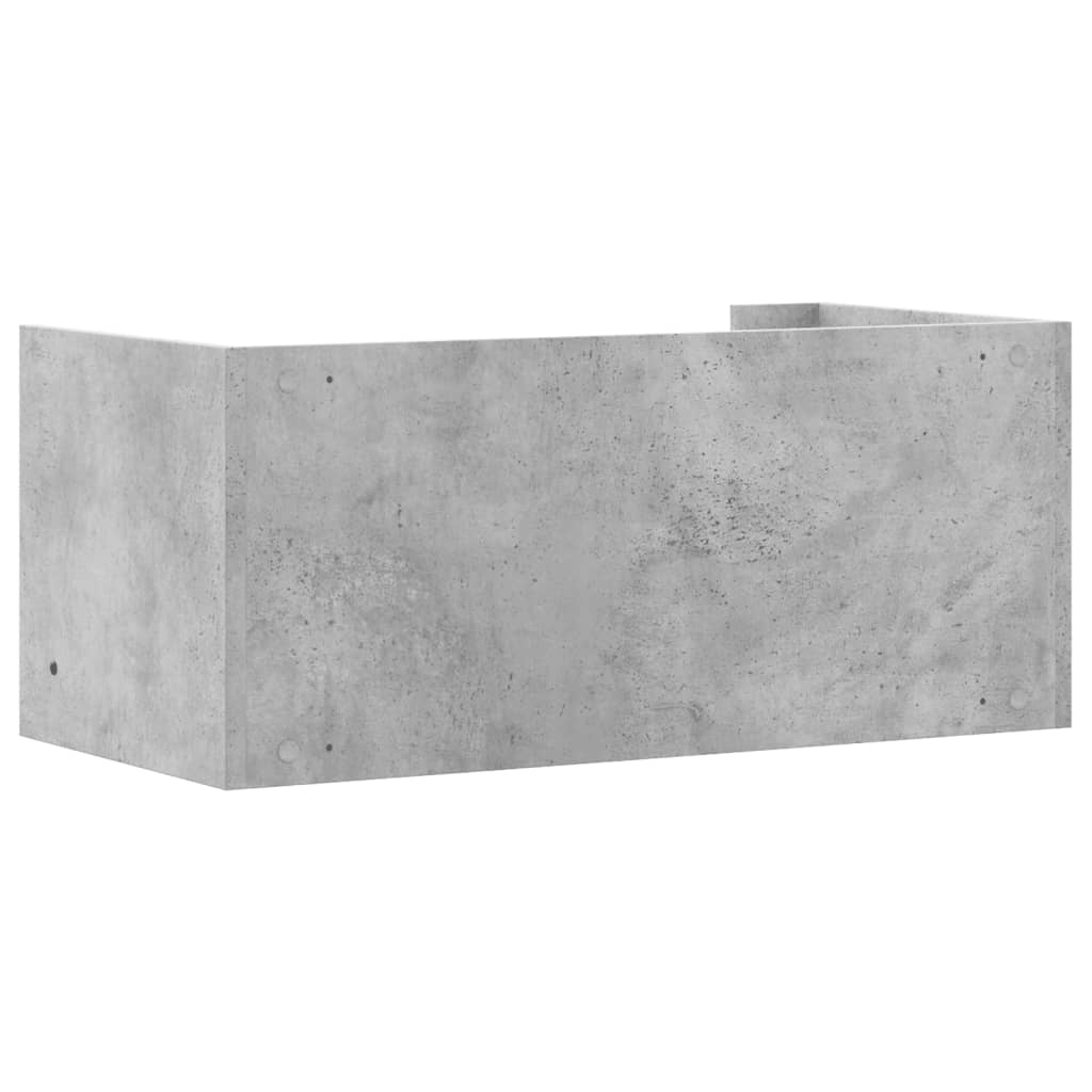 Wall Shelf Concrete Grey 70.5x35x30.5 cm Engineered Wood