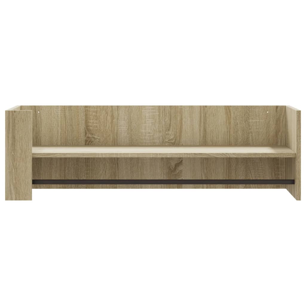 Wall Shelf Sonoma Oak 100x35x30.5 cm Engineered Wood