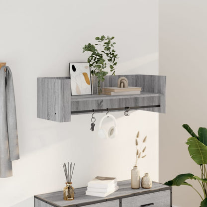 Wall Shelf Grey Sonoma 100x35x30.5 cm Engineered Wood