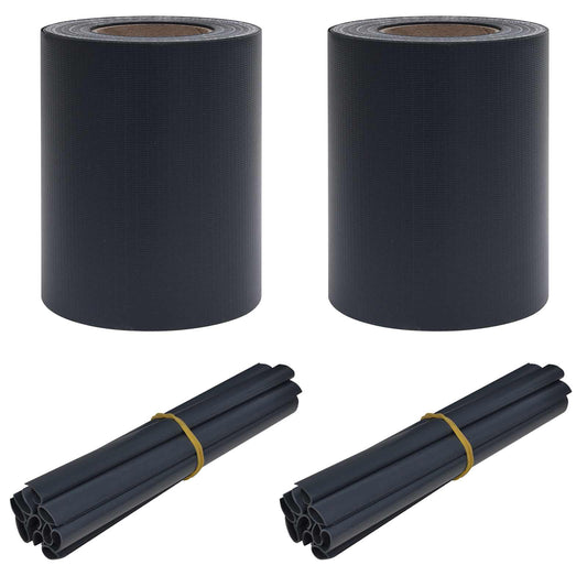 Garden Privacy Screens 70 x 0.19 m PVC Dark Grey
