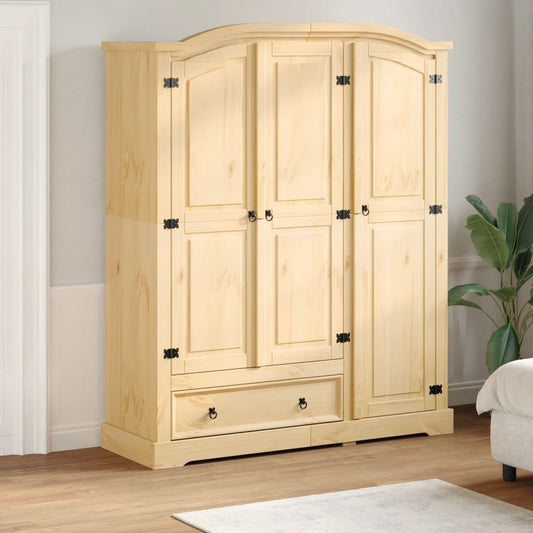 Wardrobe "Corona" 151,5x52x186 cm Solid Wood Pine