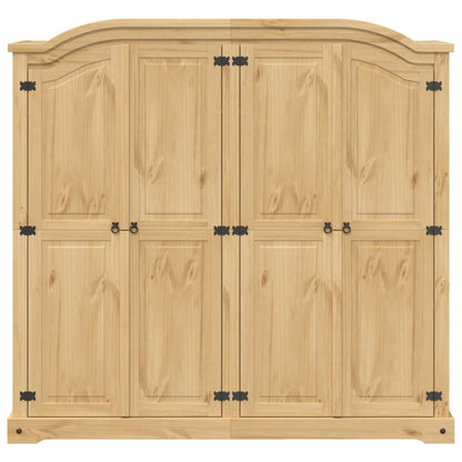 Wardrobe Corona 194x52x186 cm Solid Wood Pine