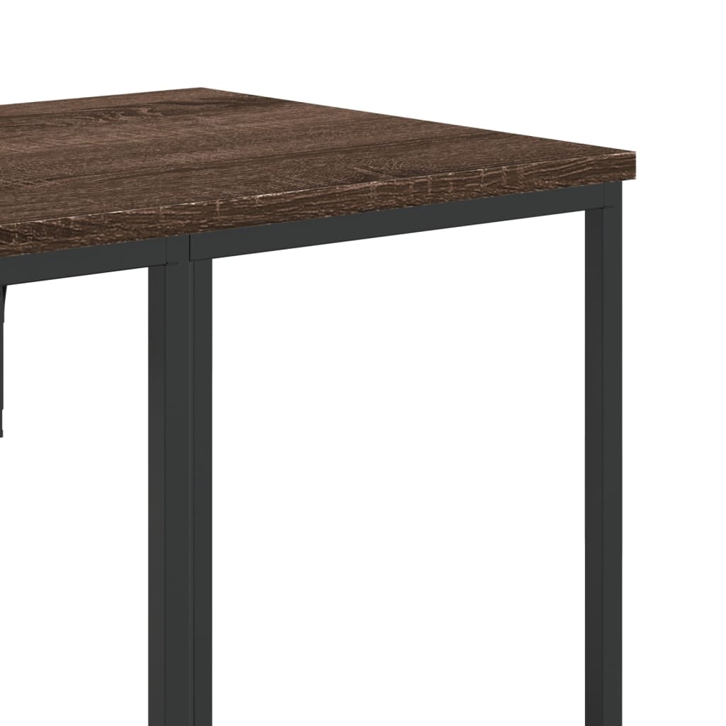 Clothes Rack with Shelves Brown Oak Engineered Wood