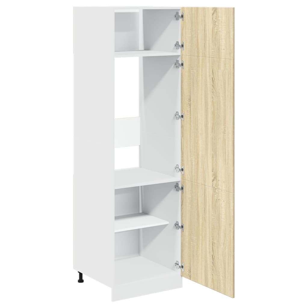 Refrigerator Cabinet Lyon Sonoma Oak 60x57x207 cm Engineered Wood