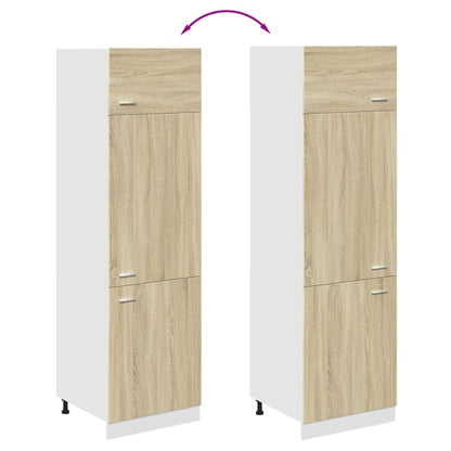Refrigerator Cabinet Lyon Sonoma Oak 60x57x207 cm Engineered Wood