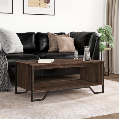 Coffee Table Brown Oak 100x51x40 cm Engineered Wood