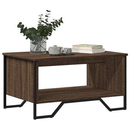 Coffee Table Brown Oak 75x51x40 cm Engineered Wood
