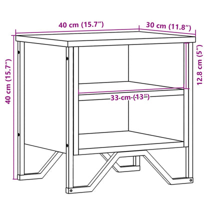 Bedside Cabinet Grey Sonoma 2 pcs 40x30x40 cm Engineered Wood