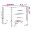 Bedside Cabinet Black 40x41x40 cm Engineered Wood