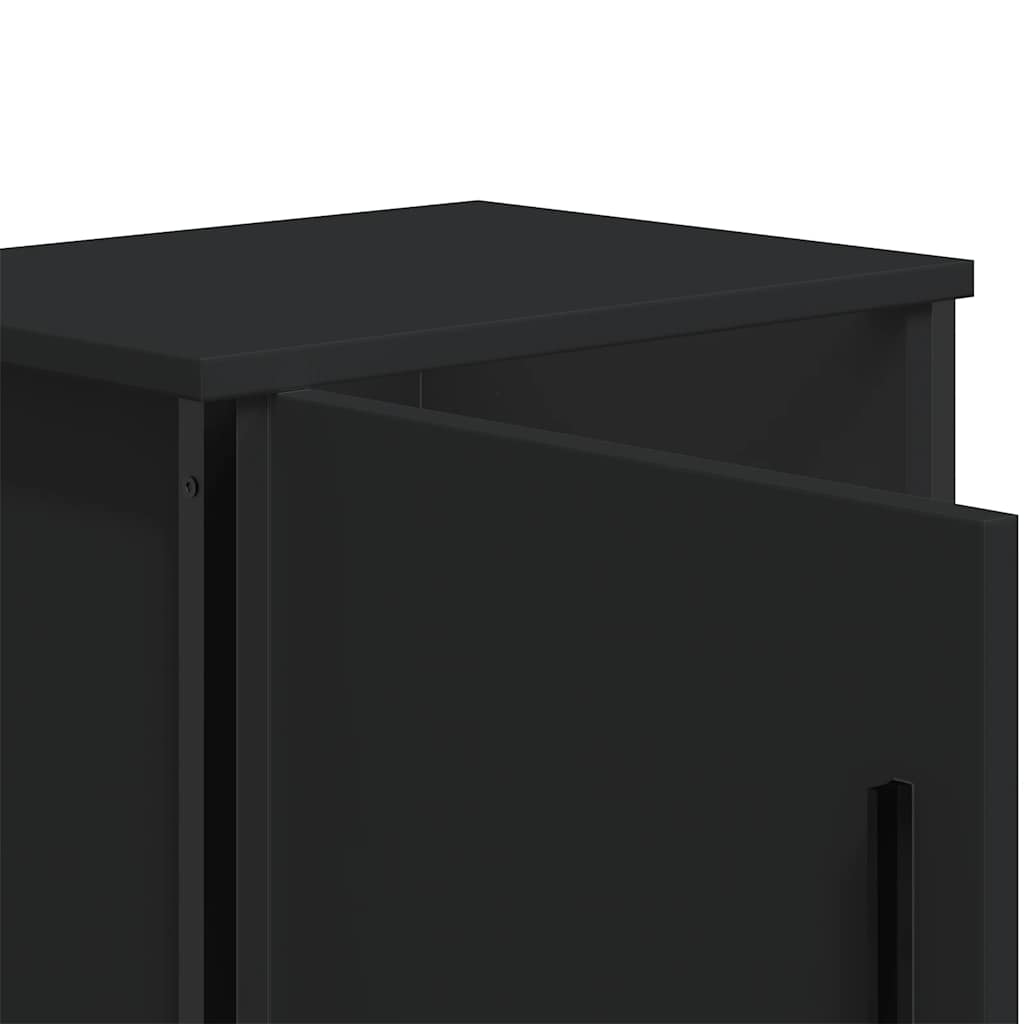 Bedside Cabinets 2 pcs Black 40x30x40 cm Engineered Wood