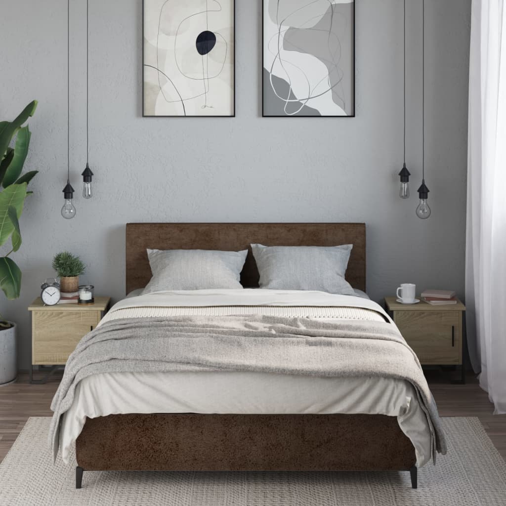 Bedside Cabinets 2 pcs Sonoma Oak 40x30x40 cm Engineered Wood