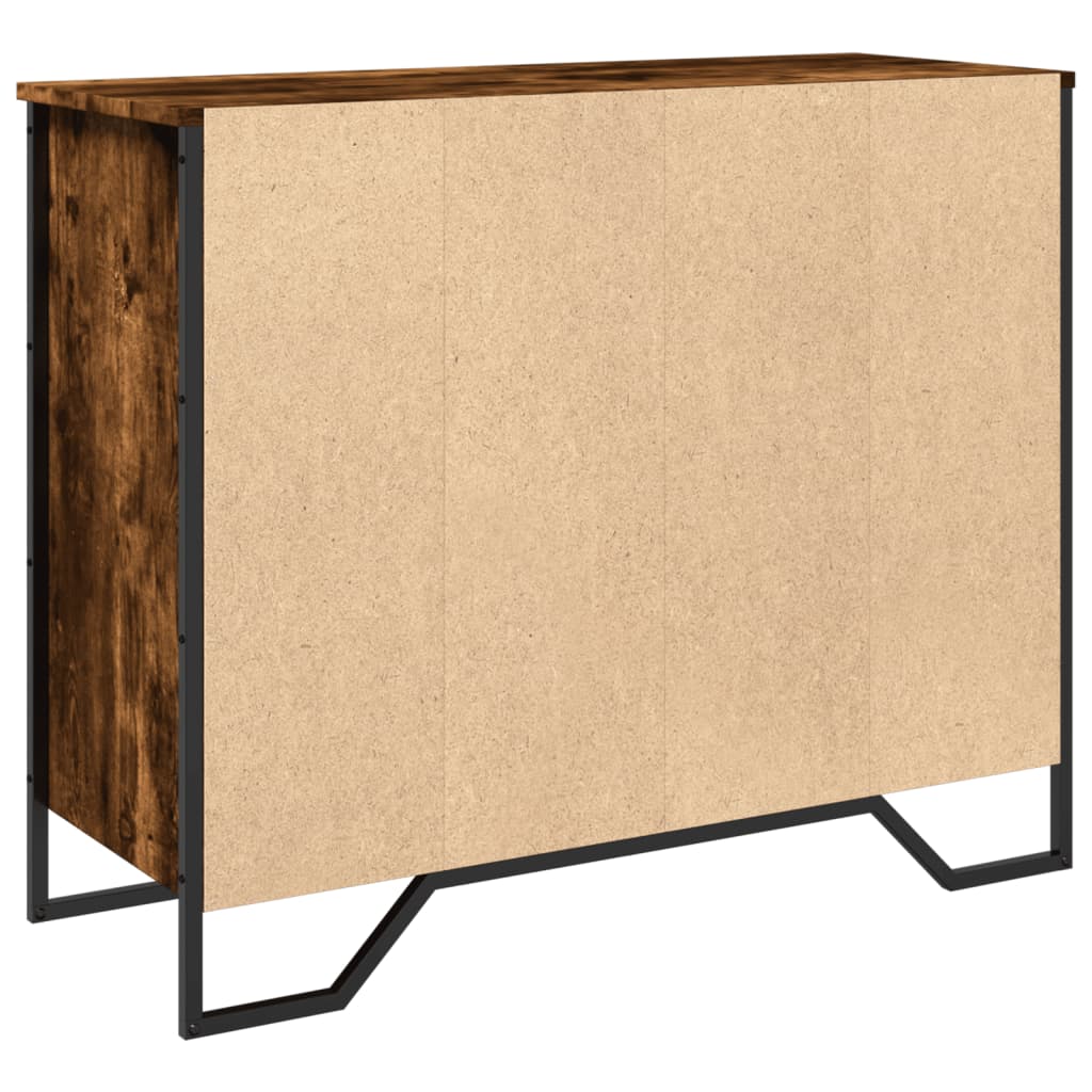 Sideboard Smoked Oak 91x35.5x74.5 cm Engineered Wood