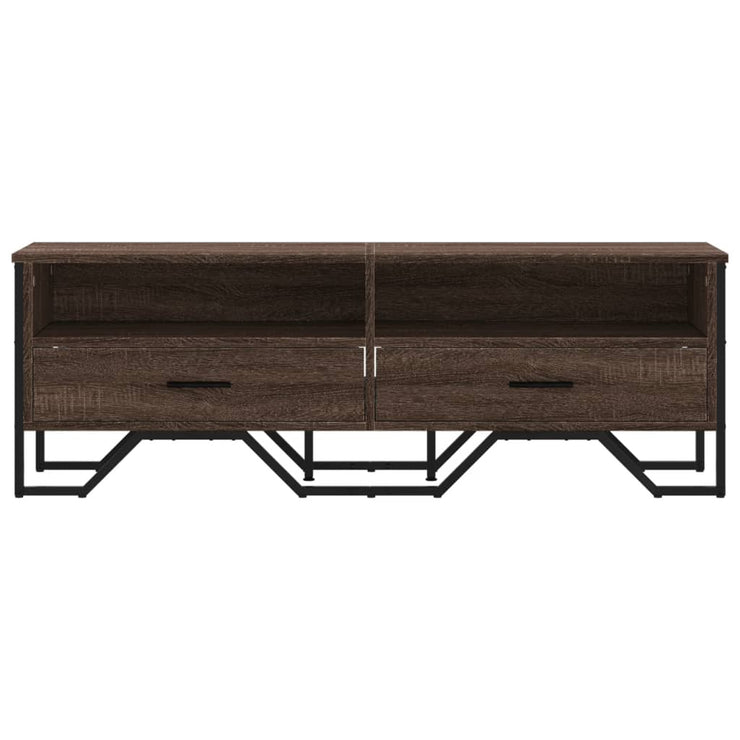 TV Cabinet Brown Oak 122x34x41 cm Engineered Wood