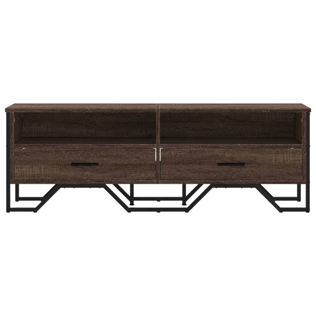 TV Cabinet Brown Oak 122x34x41 cm Engineered Wood