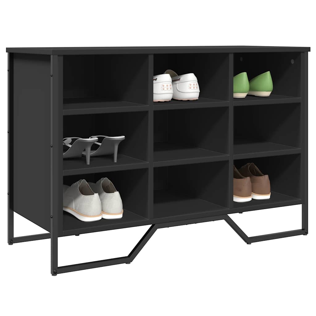 Shoe Cabinet Black 90x38x61.5 cm Engineered Wood