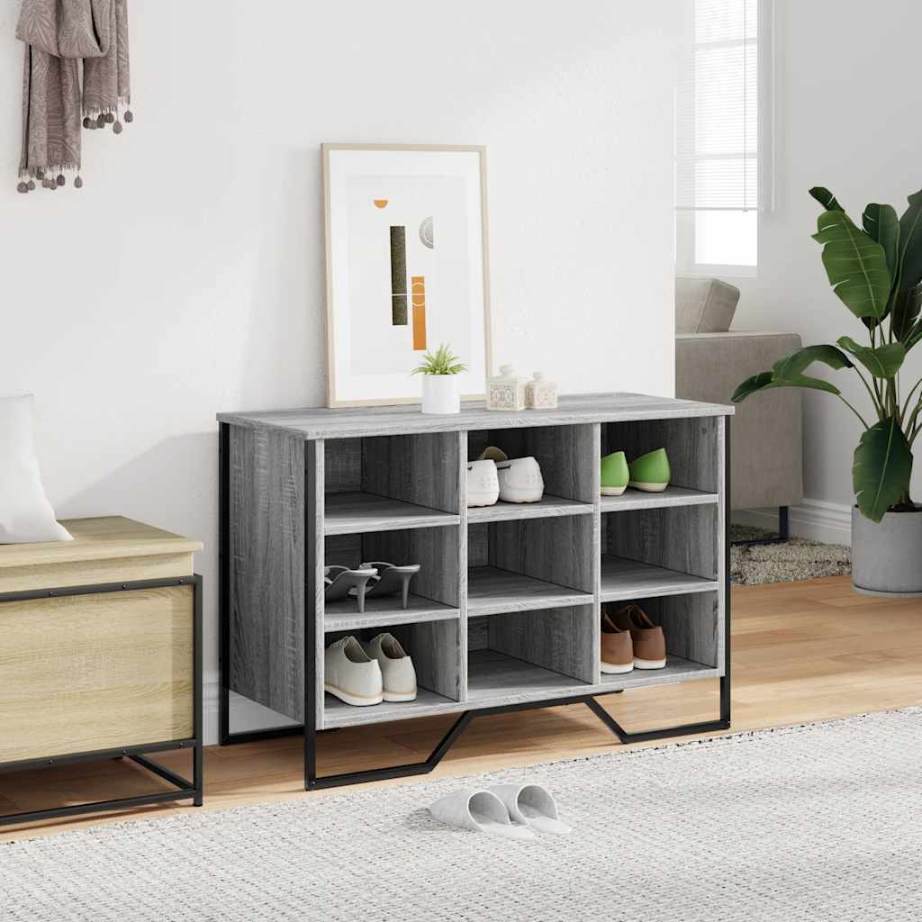 Shoe Cabinet Grey Sonoma 90x38x61.5 cm Engineered Wood