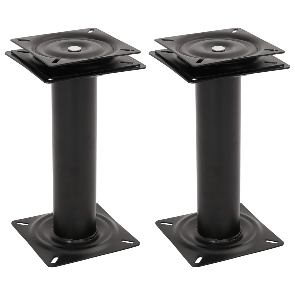 2 pcs Boat Seat Pedestals with 360° Seat Swivel Steel