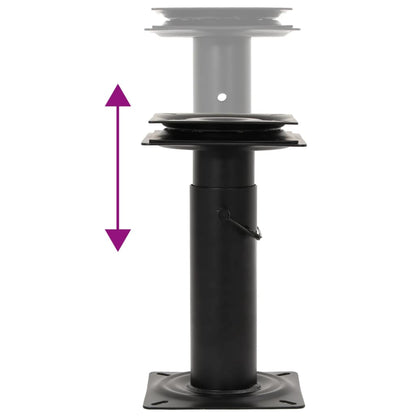 Boat Seat Pedestal with 360° Seat Swivel Adjustable Steel