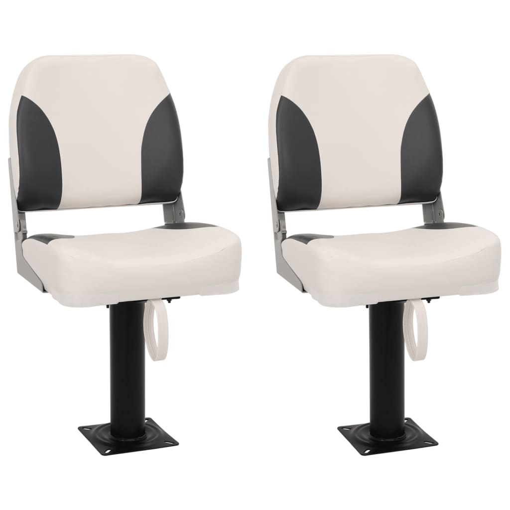 Boat Seats 2 pcs with Pedestal 360° Rotatable