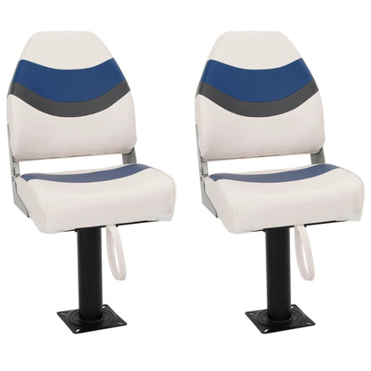 Boat Seats 2 pcs with Pedestal 360° Rotatable