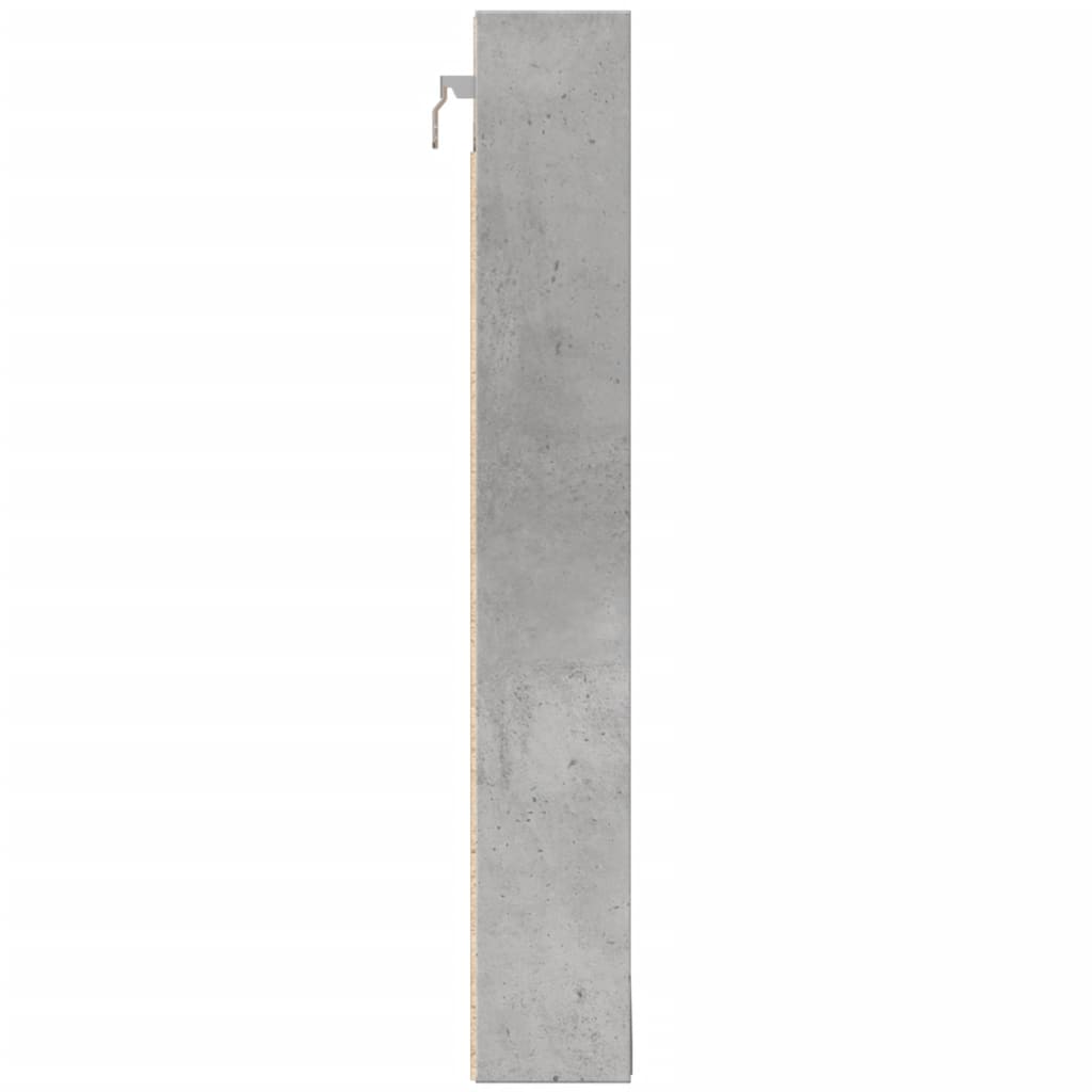 Vitrine Cabinet Concrete Grey 100x8.5x58 cm Engineered Wood