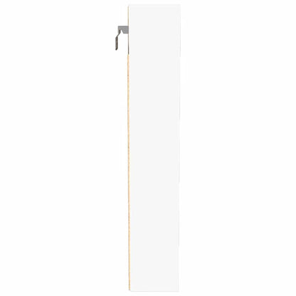 Vitrine Cabinet White 100x8.5x50 cm Engineered Wood