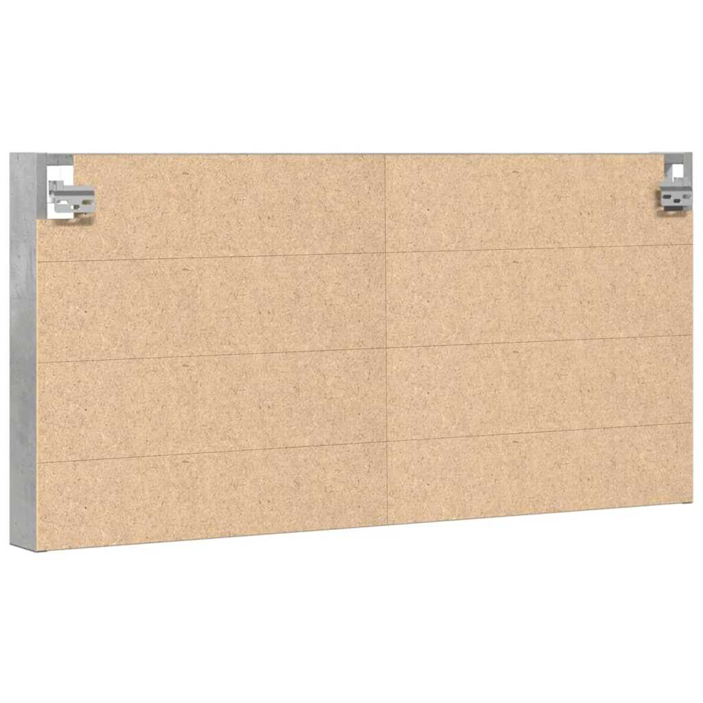 Vitrine Cabinet Concrete Grey 100x8.5x50 cm Engineered Wood