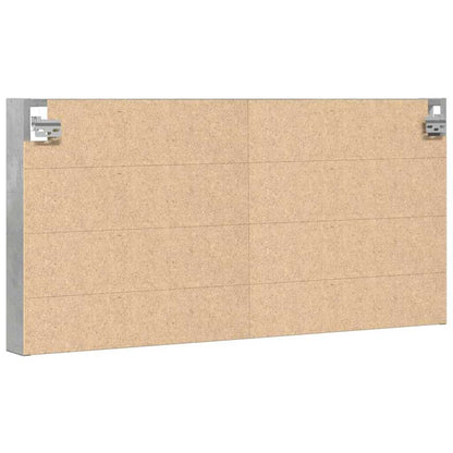 Vitrine Cabinet Concrete Grey 100x8.5x50 cm Engineered Wood